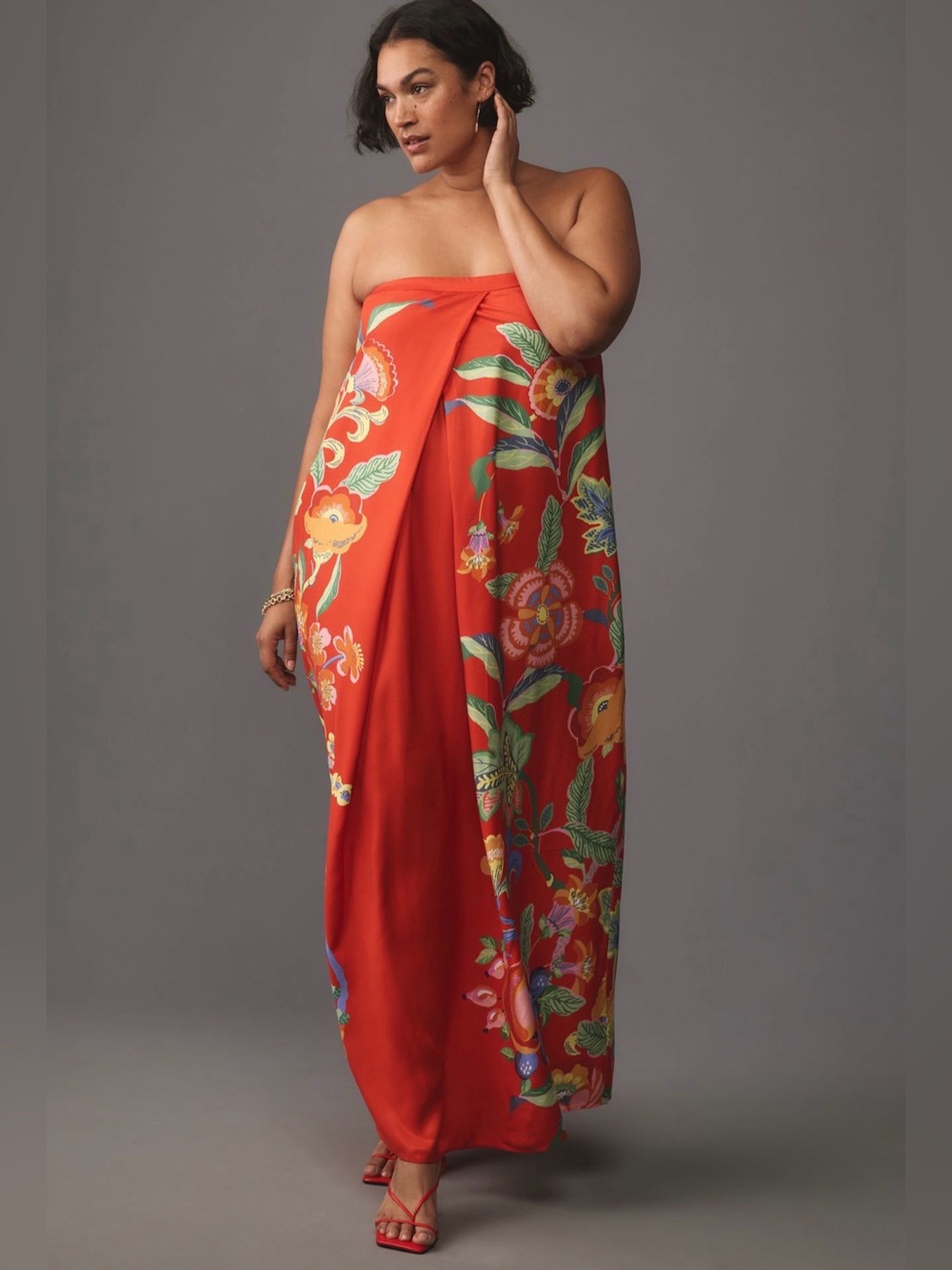 Anthropologie Pleated Column Midi Dress - Picture 5 of 13